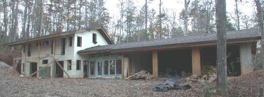 Mountain model home under construction