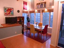 Dining space with a view to the south