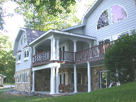 The lakeside porch