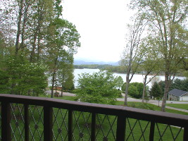 The porch view of the lake